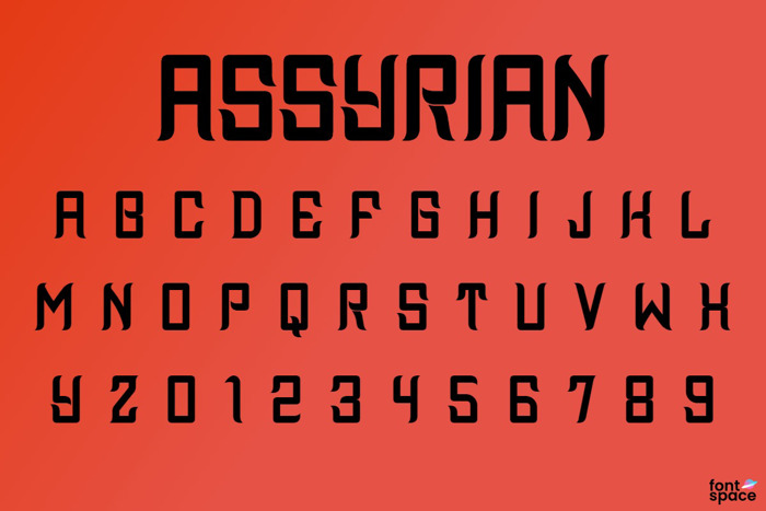 Assyrian Font poster