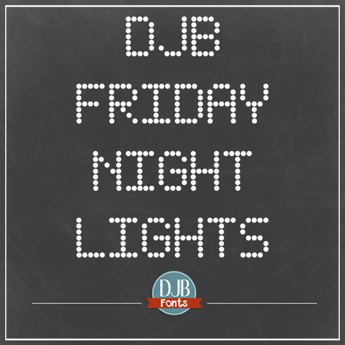 DJB Friday Night Lights Font poster
