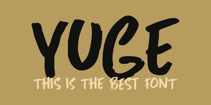 Yuge DEMO Font poster