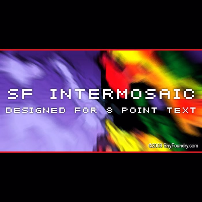 SF Intermosaic Font poster