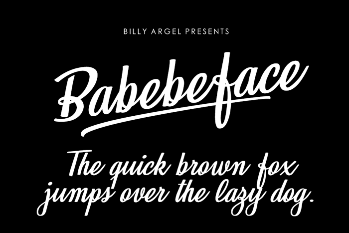 Babeface Font poster