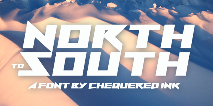 North to South Font poster