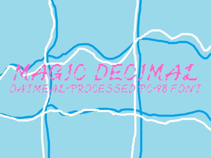 Magic Decimal Font poster