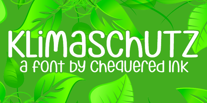 Klimaschutz Font poster