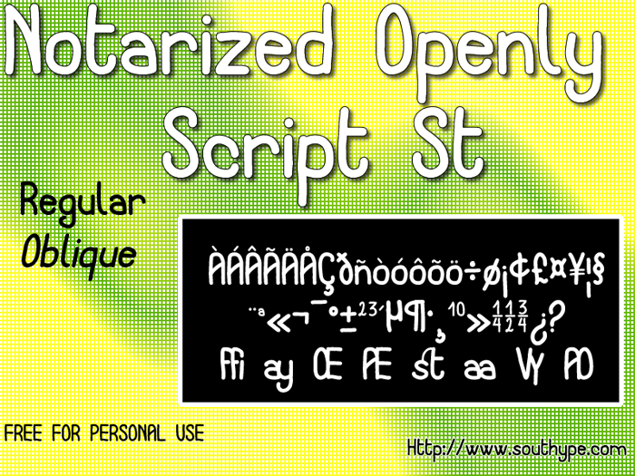 Notarized Openly Script St Font poster