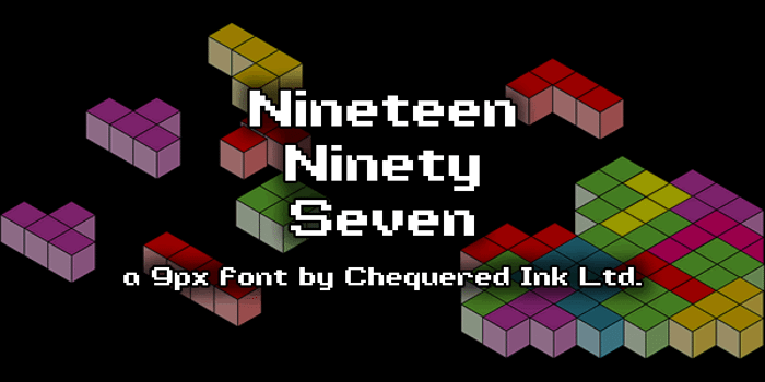 Nineteen Ninety Seven Font poster