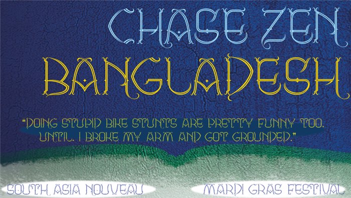 CHASE ZEN BANGLADESH Font poster