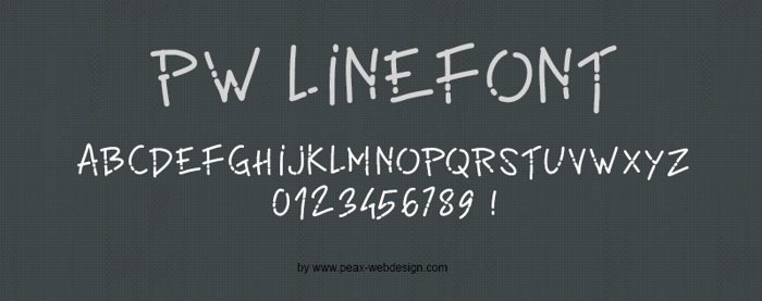 PWLinefont Font poster
