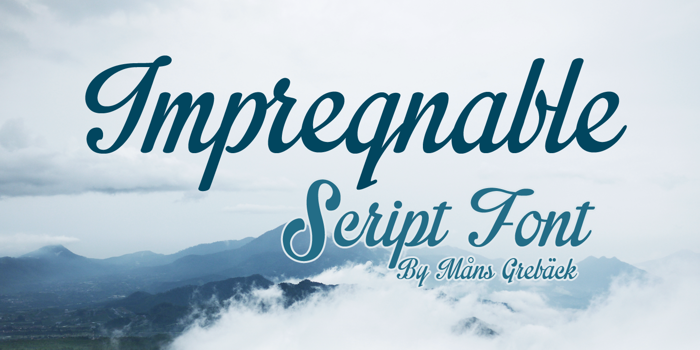 Impregnable Font poster