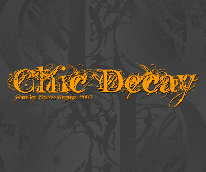 Chic decay Font poster