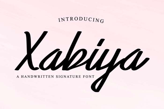 Xabiya Font poster