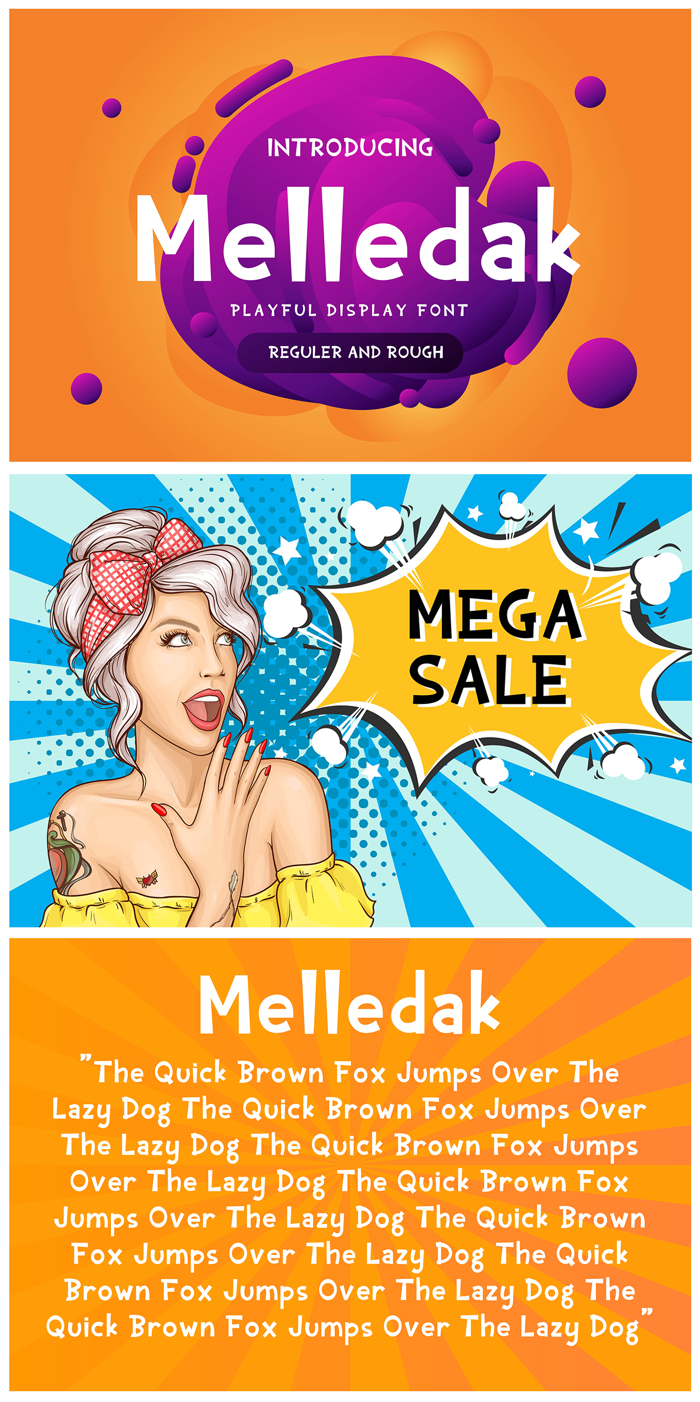 Melledak Font poster