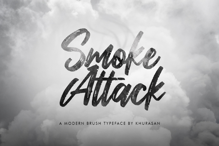 Smoke Attack Font poster