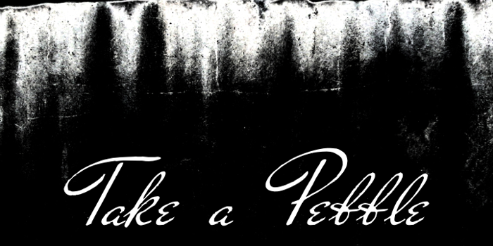 Take a Pebble Font poster