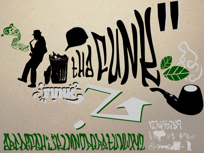 THA FUNK - URBAN HOOK-UPZ Font poster