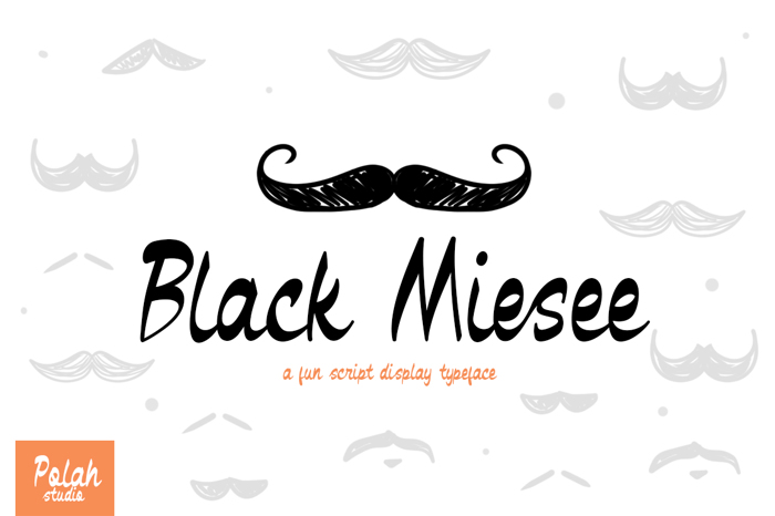 Black Miesee Font poster
