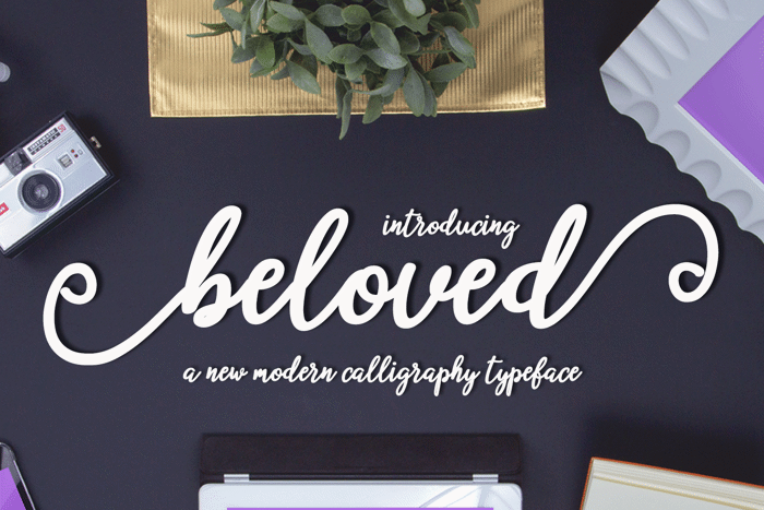 beloved Font poster