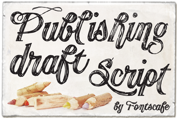 Publishing Draft Script Font poster