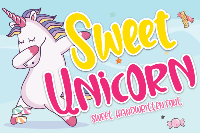 Sweet Unicorn Font poster