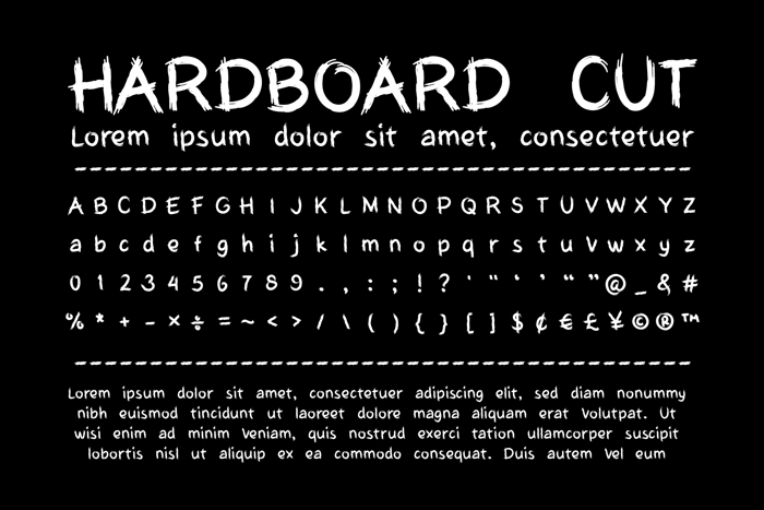 My Hardboard Cut Font poster