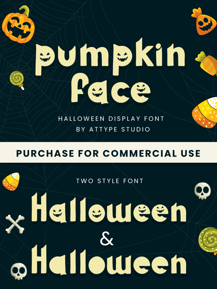 Pumpkin Face Font poster