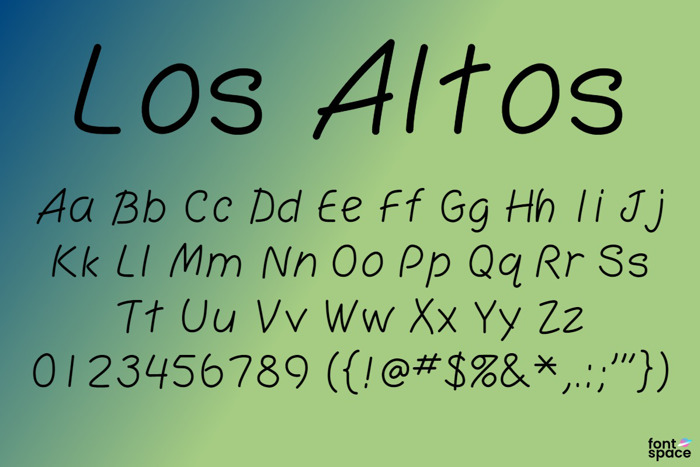 Los Altos Font poster