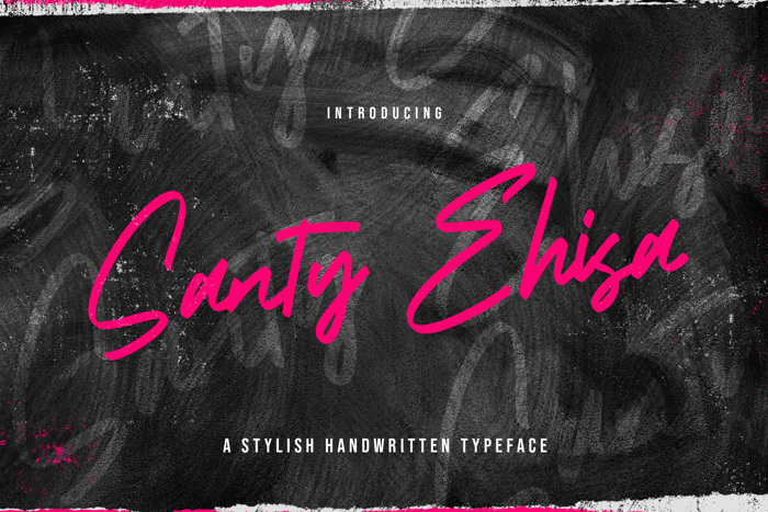 Santy Ehisa Font poster