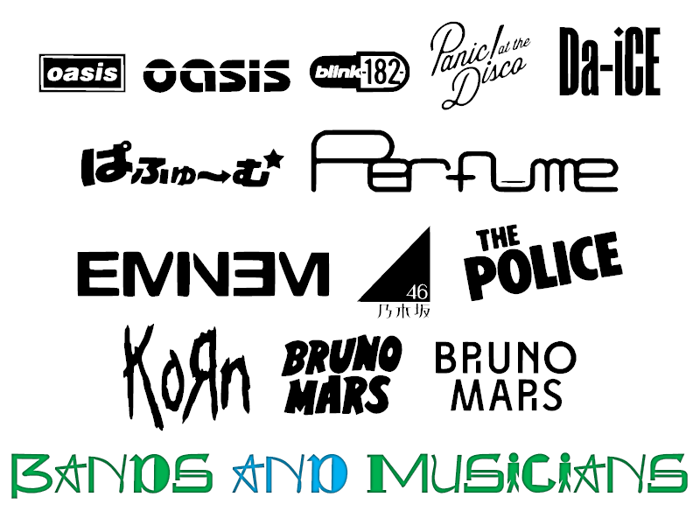 Bands and Musicians CHMC Font poster