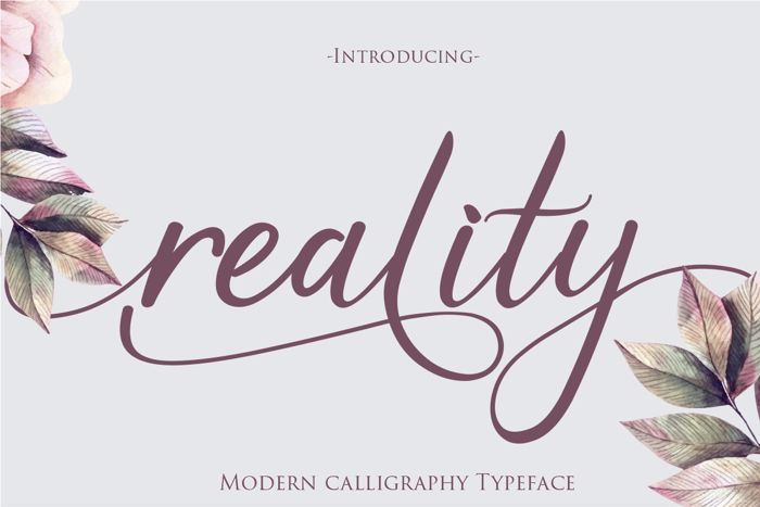 reality Font poster
