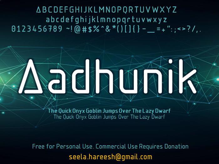 Aadhunik Font poster