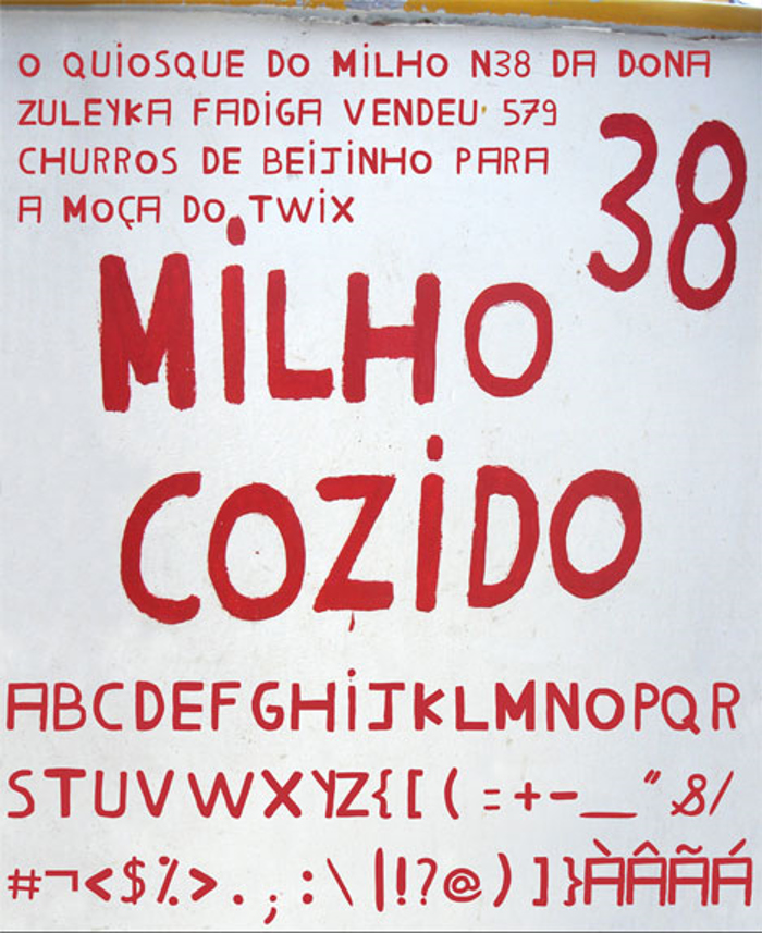 Milho Cozido Font poster