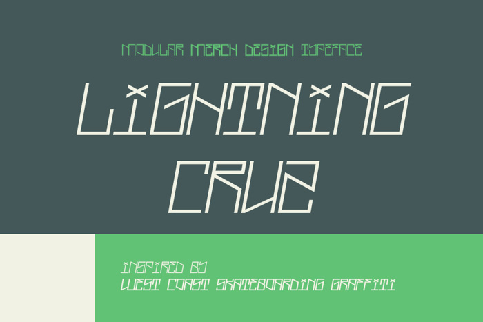 Lightning Cruz Font poster