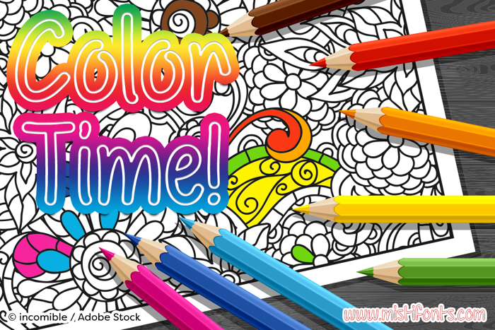 Color Time Font poster