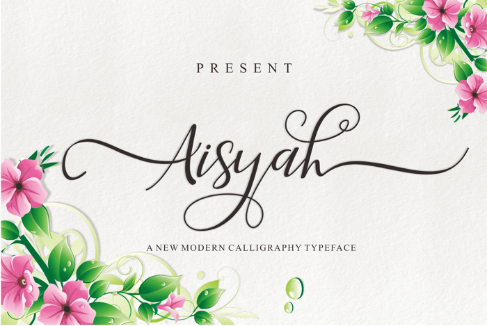 Aisyah Font poster