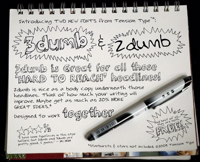 2Dumb Font poster