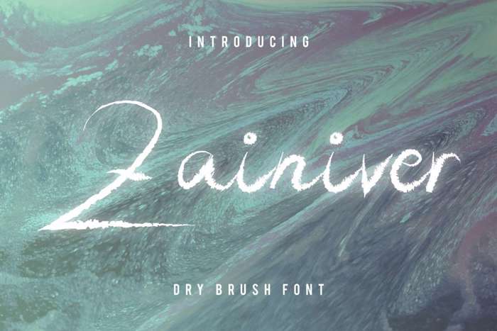 Zainiver Font poster