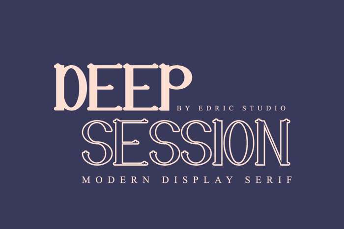 Deep Session Font poster
