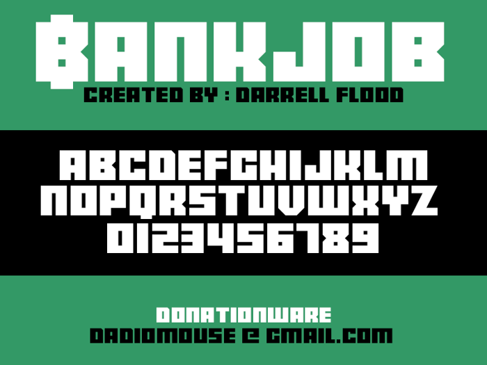 Bankjob Font poster