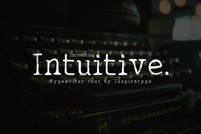 INTUITIVE Font poster
