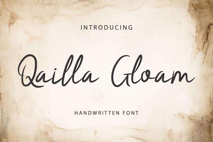 Qailla Gloam Font poster