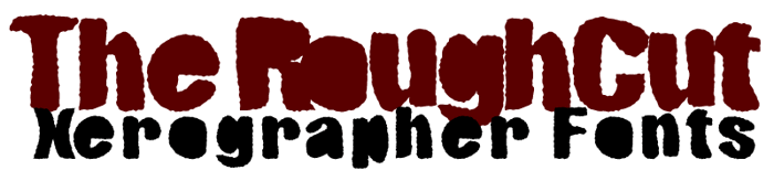 RoughCut Font poster