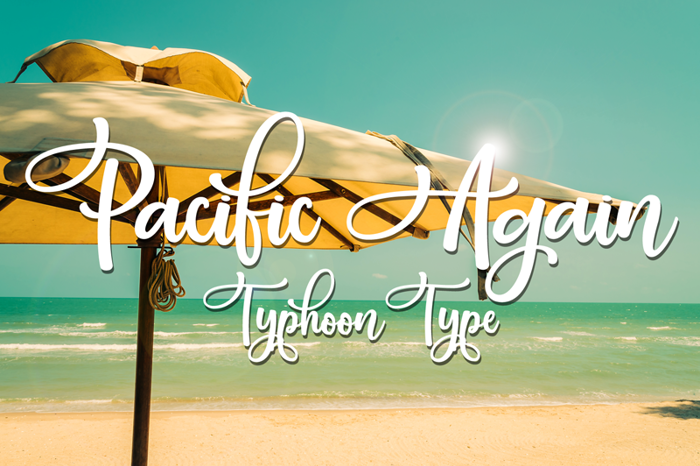 Pacific Again Font poster