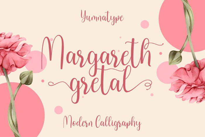 Margareth Gretal Font poster