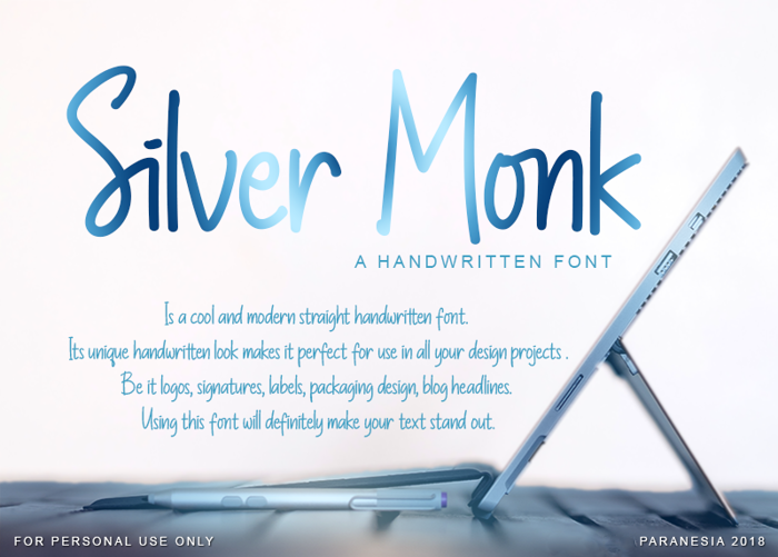 Silver Monk Font poster