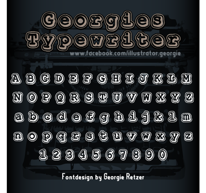 Georgies_Typewriter Font poster