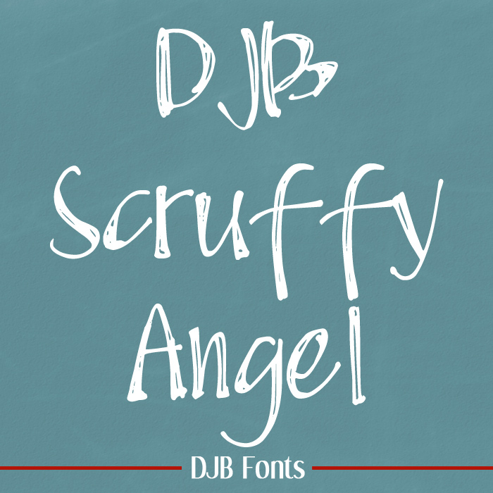 DJB Scruffy Angel Font poster