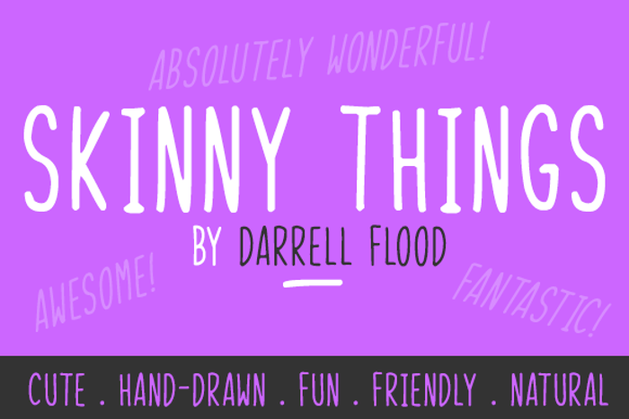 Skinny Things Font poster