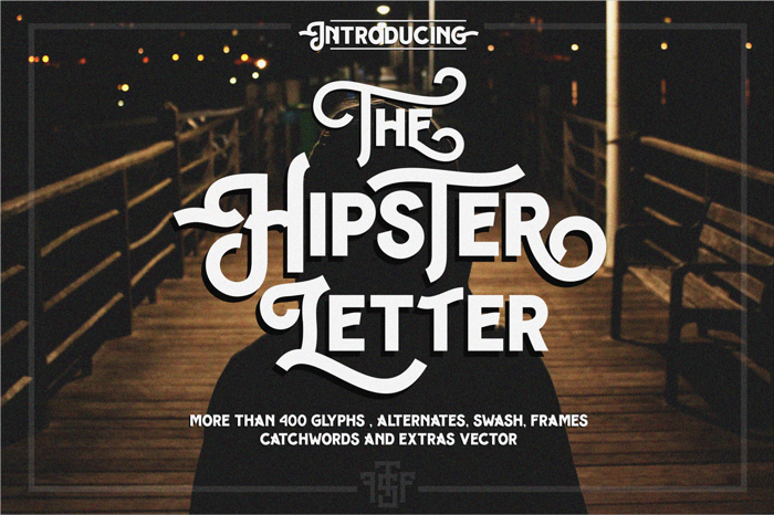 Hipster Letter Font poster
