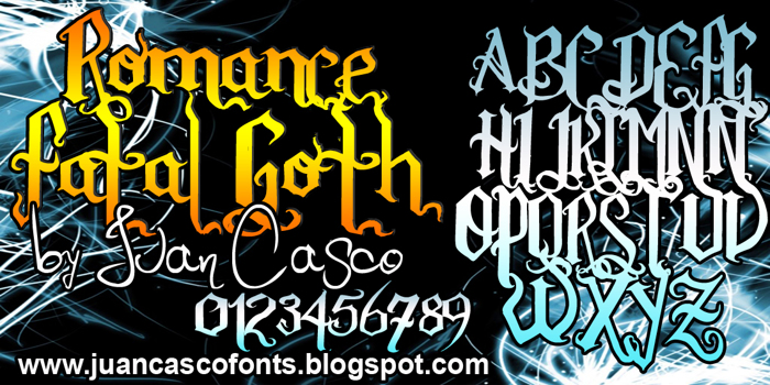 Romance Fatal Goth Font poster