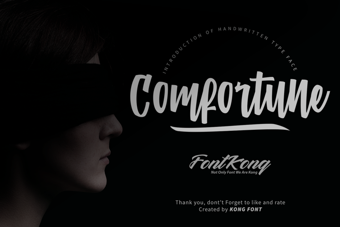 Comfortune Font poster
